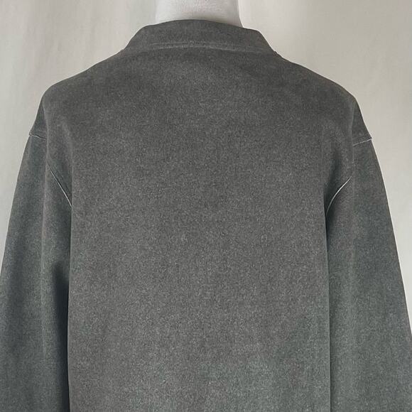 Anthropologie Luii Gray Raw Edge Metal Snaps Academia Prep Coat NWOT Size S - Picture 6 of 11